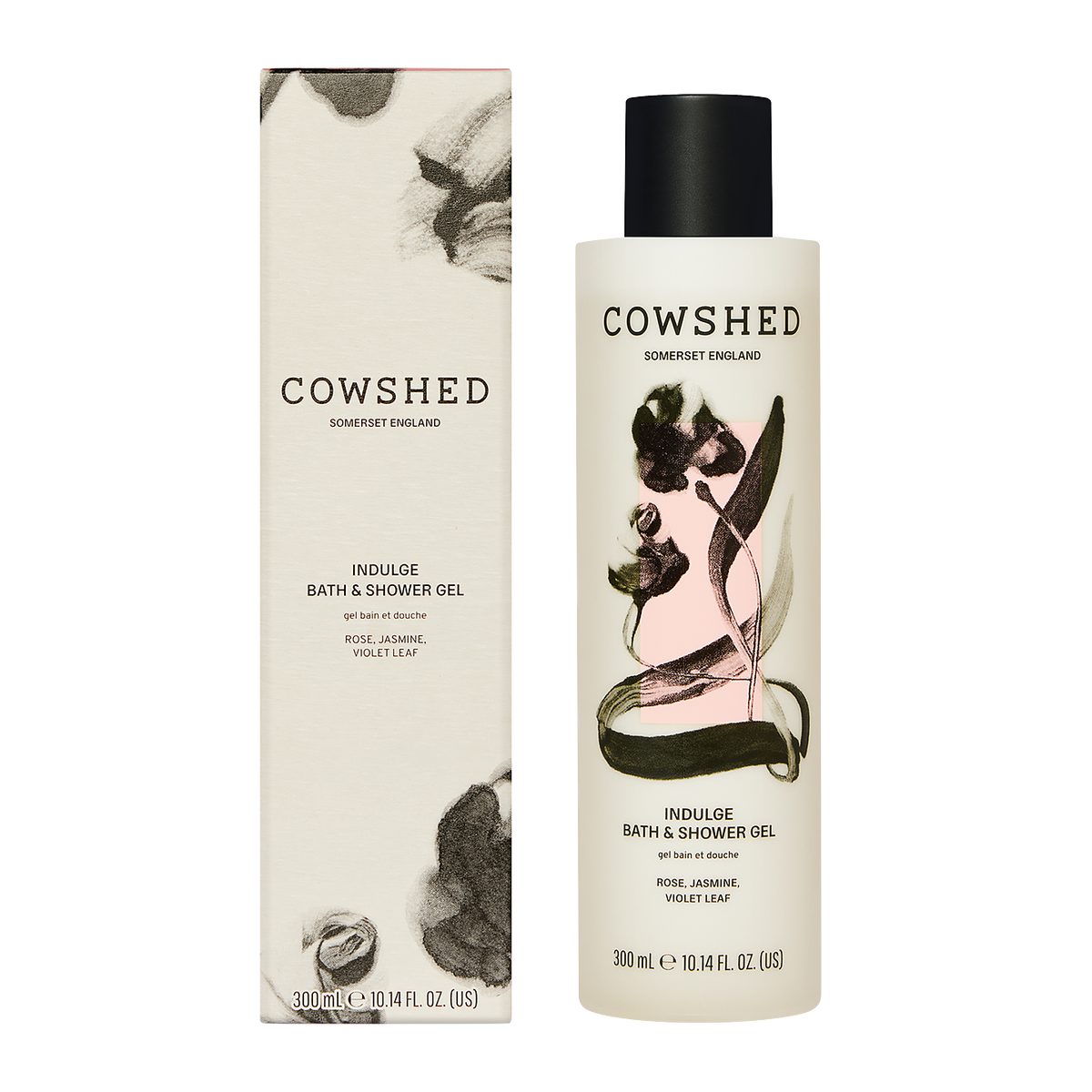 Cowshed Indulge bath & shower gel 300ml bottle and packaging
