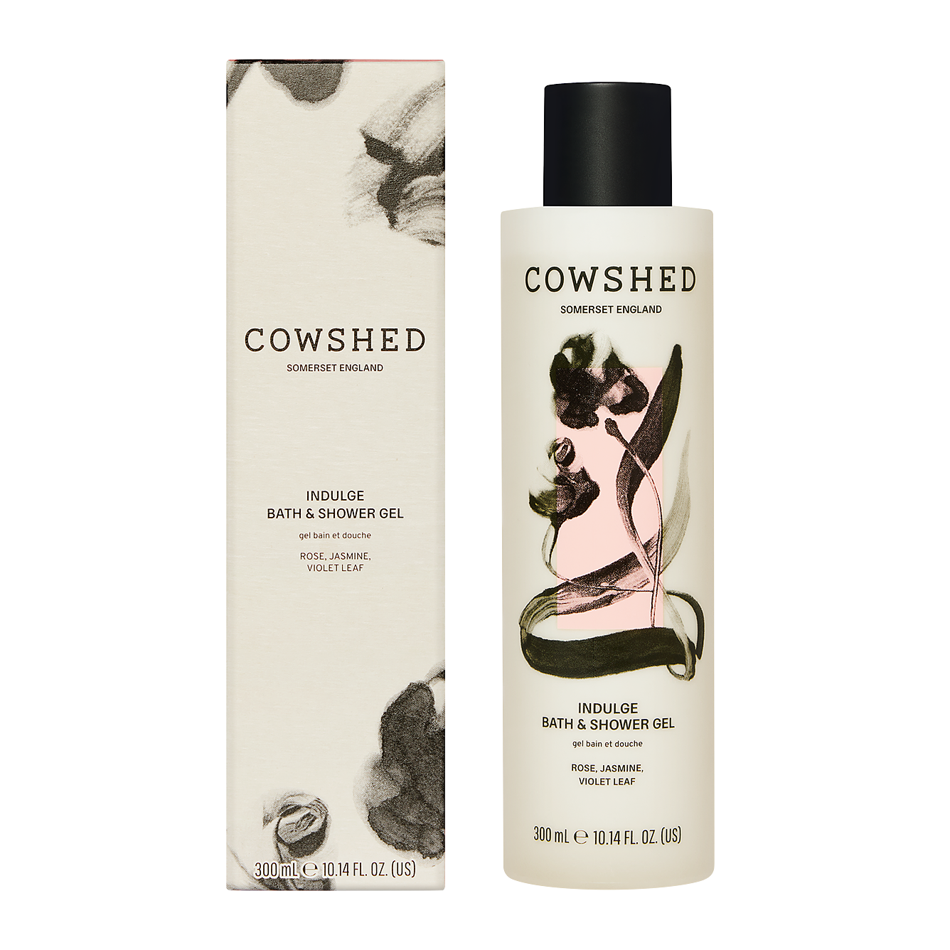 Cowshed Indulge bath & shower gel 300ml bottle and packaging