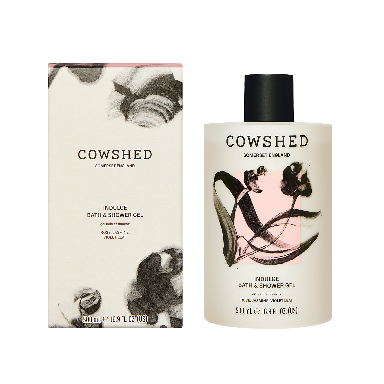 Cowshed Indulge bath & shower gel 500ml bottle & packaging