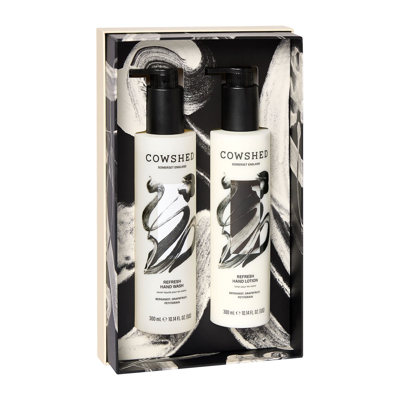 Cowshed Refresh hand lotion & hand cream set in a decorative gift box