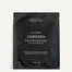 A black packaged mineral-rich sheet mask by Cowshed, with text detailing the product name and benefits.
